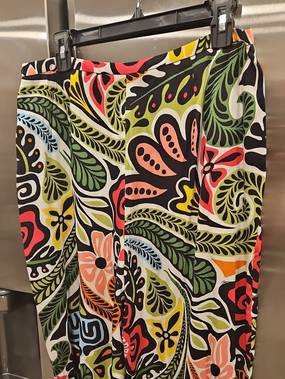💕TRINA TURK💕 Tavia Wide-Leg Pant ~ Tiki Multi-Color Festival Boho Print 12 NWT - Picture 9 of 14